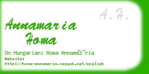 annamaria homa business card